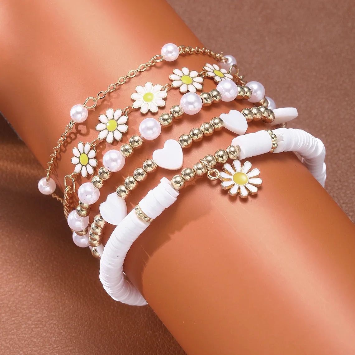 Pastoral Flower Alloy Wholesale Bracelets