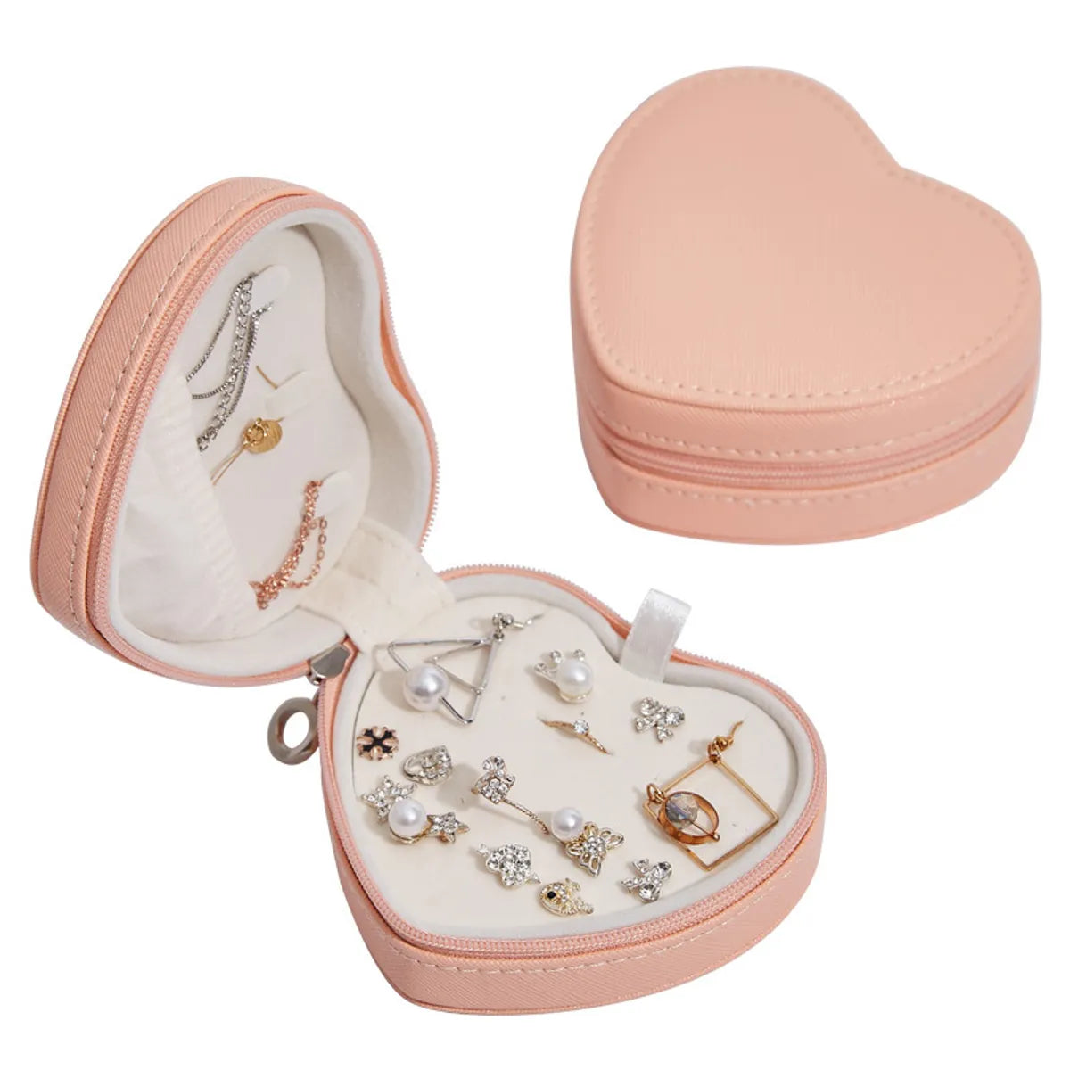 Pastoral Solid Color Pu Leather Jewelry Boxes