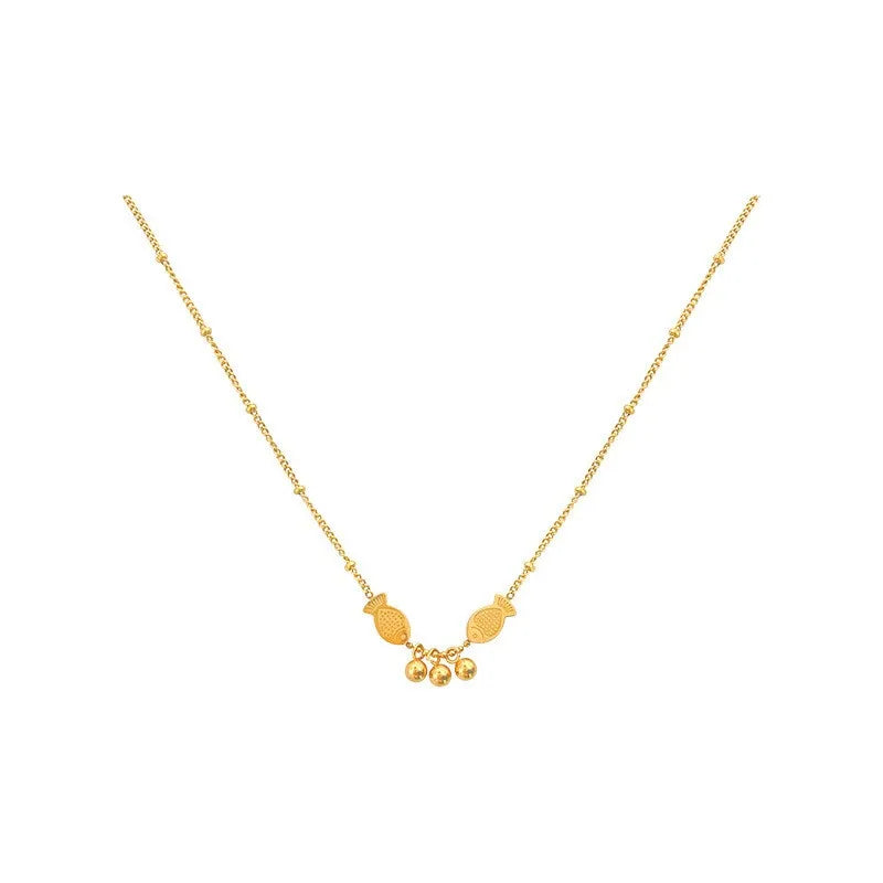 Wholesale Jewelry Princess Simple Style Commute Fish 304 Stainless Steel 18K Gold Plated Plating Jewelry Set