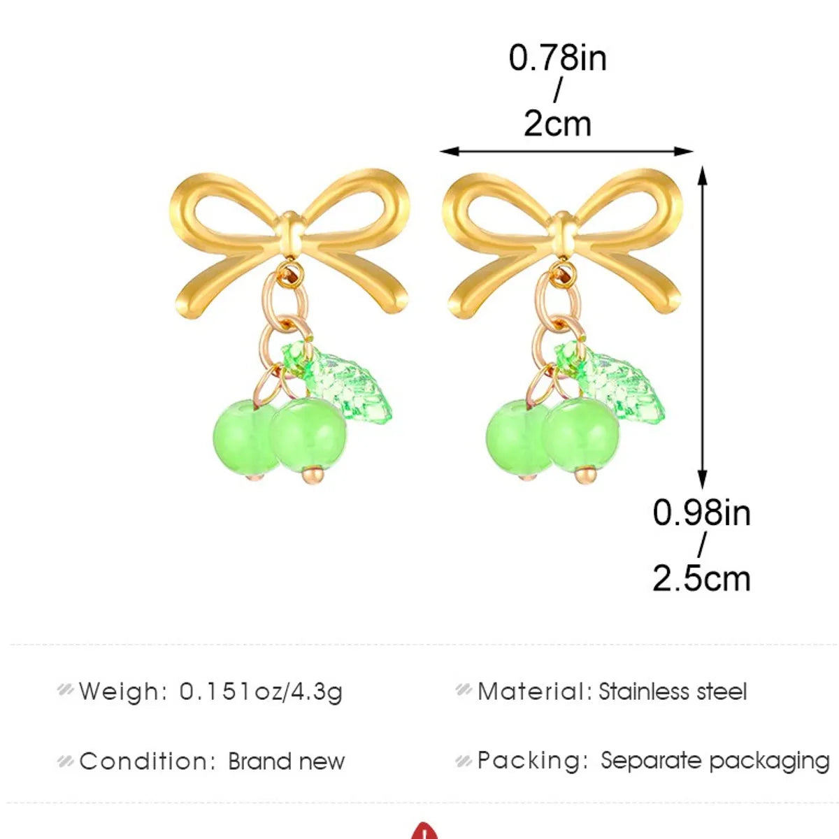 Wholesale Jewelry Princess Sweet Bow Knot 304 Stainless Steel Plating Rings Earrings