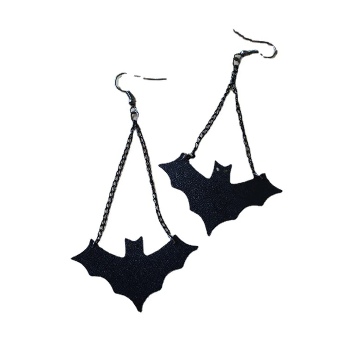 Wholesale Jewelry Retro Bat Pu Leather Earrings Necklace