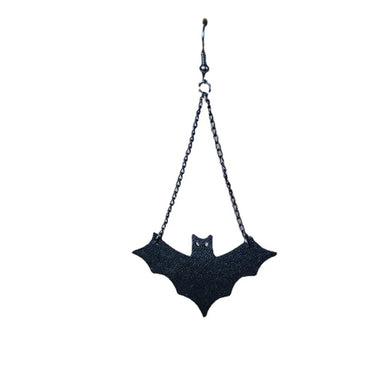 Wholesale Jewelry Retro Bat Pu Leather Earrings Necklace