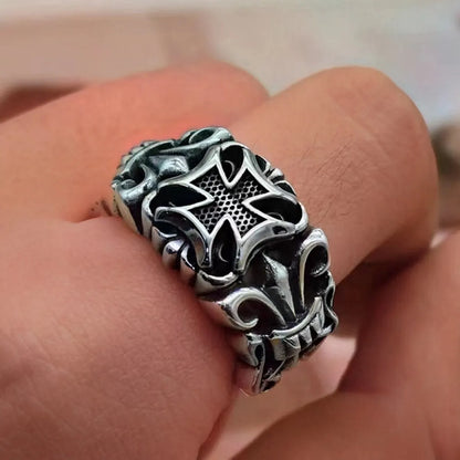 Wholesale Jewelry Retro Cross Alloy Plating Adjustable Ring