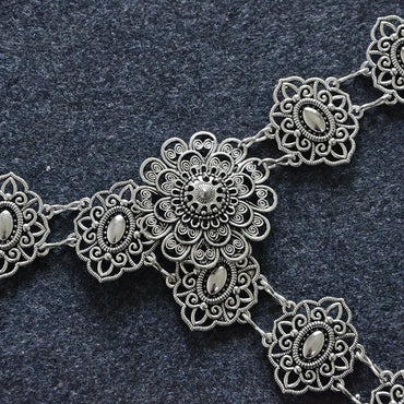 Wholesale Jewelry Retro Ethnic Style Geometric Flower Alloy Metal Waist Chain