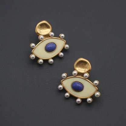 Wholesale Jewelry Retro Eye Alloy Plating Drop Earrings