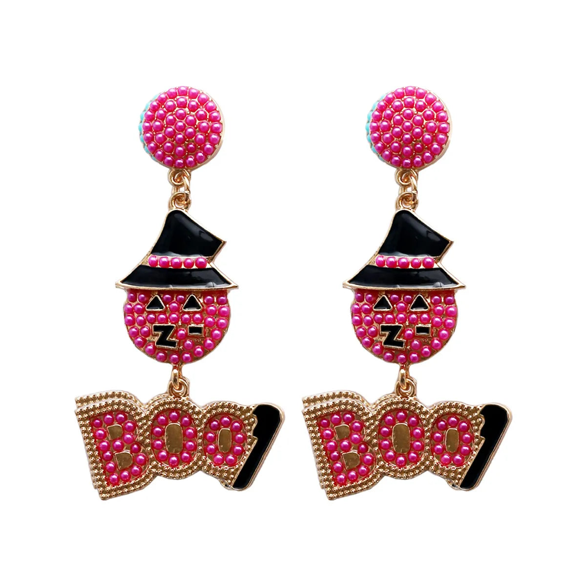 Wholesale Jewelry Retro Flower Alloy Rhinestones Inlay Drop Earrings