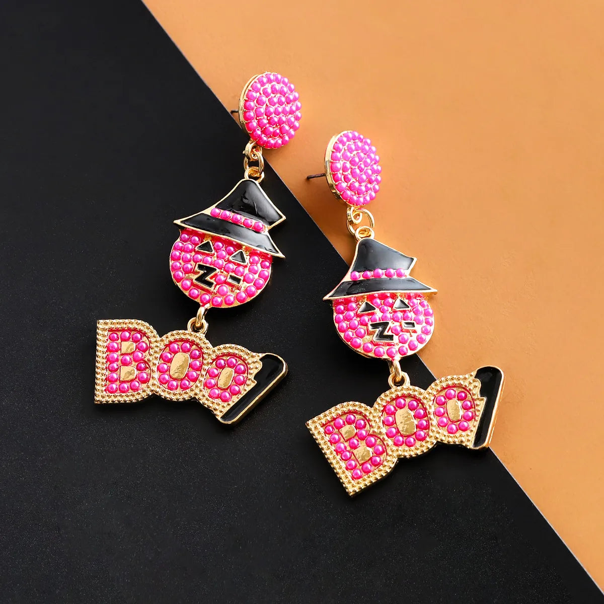 Wholesale Jewelry Retro Flower Alloy Rhinestones Inlay Drop Earrings