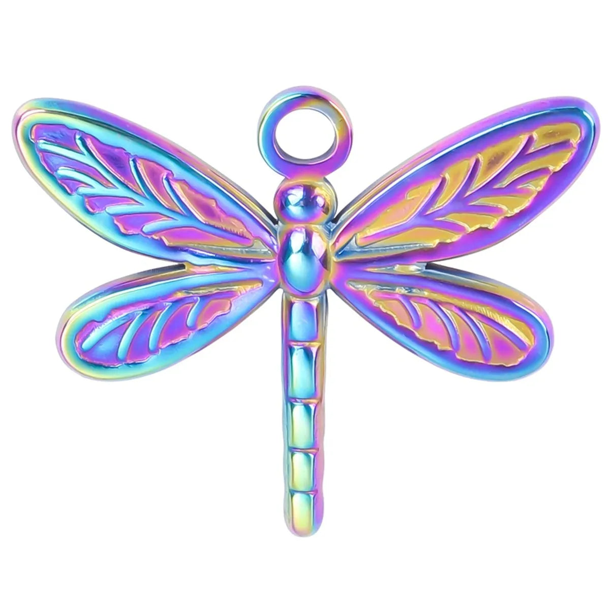 Wholesale Jewelry Retro French Style Dragonfly 304 Stainless Steel Plating Pendant Necklace