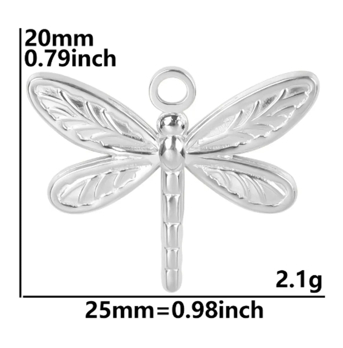 Wholesale Jewelry Retro French Style Dragonfly 304 Stainless Steel Plating Pendant Necklace