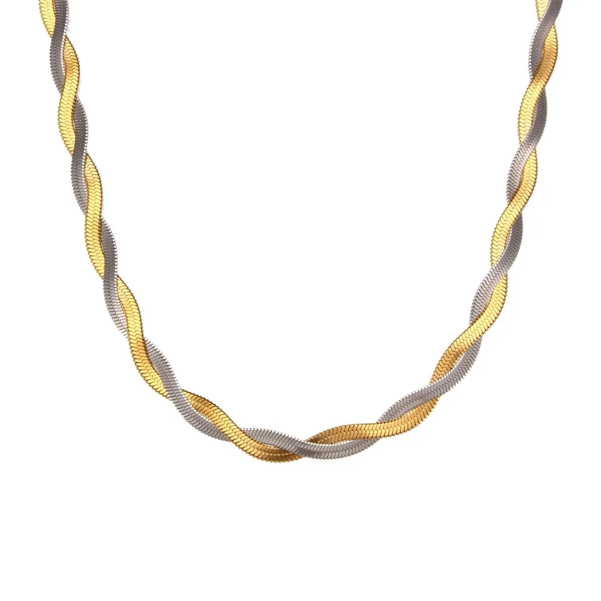 Wholesale Jewelry Retro Luxurious Simple Style Solid Color 304 Stainless Steel 18K Gold Plated Necklace