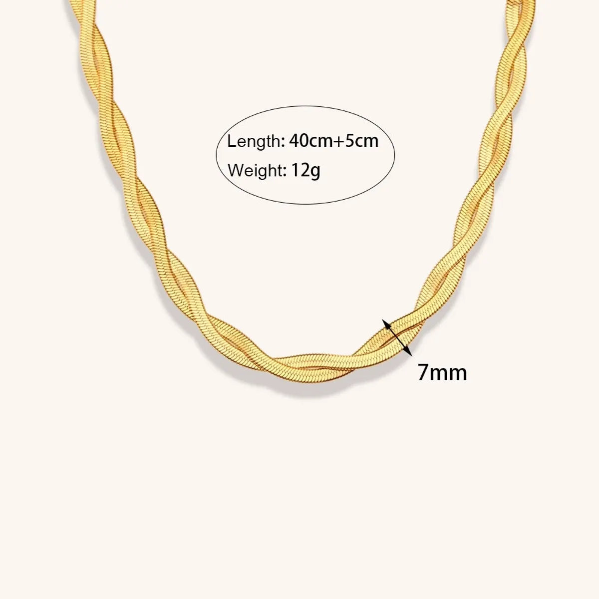 Wholesale Jewelry Retro Luxurious Simple Style Solid Color 304 Stainless Steel 18K Gold Plated Necklace