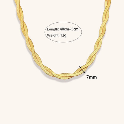 Wholesale Jewelry Retro Luxurious Simple Style Solid Color 304 Stainless Steel 18K Gold Plated Necklace