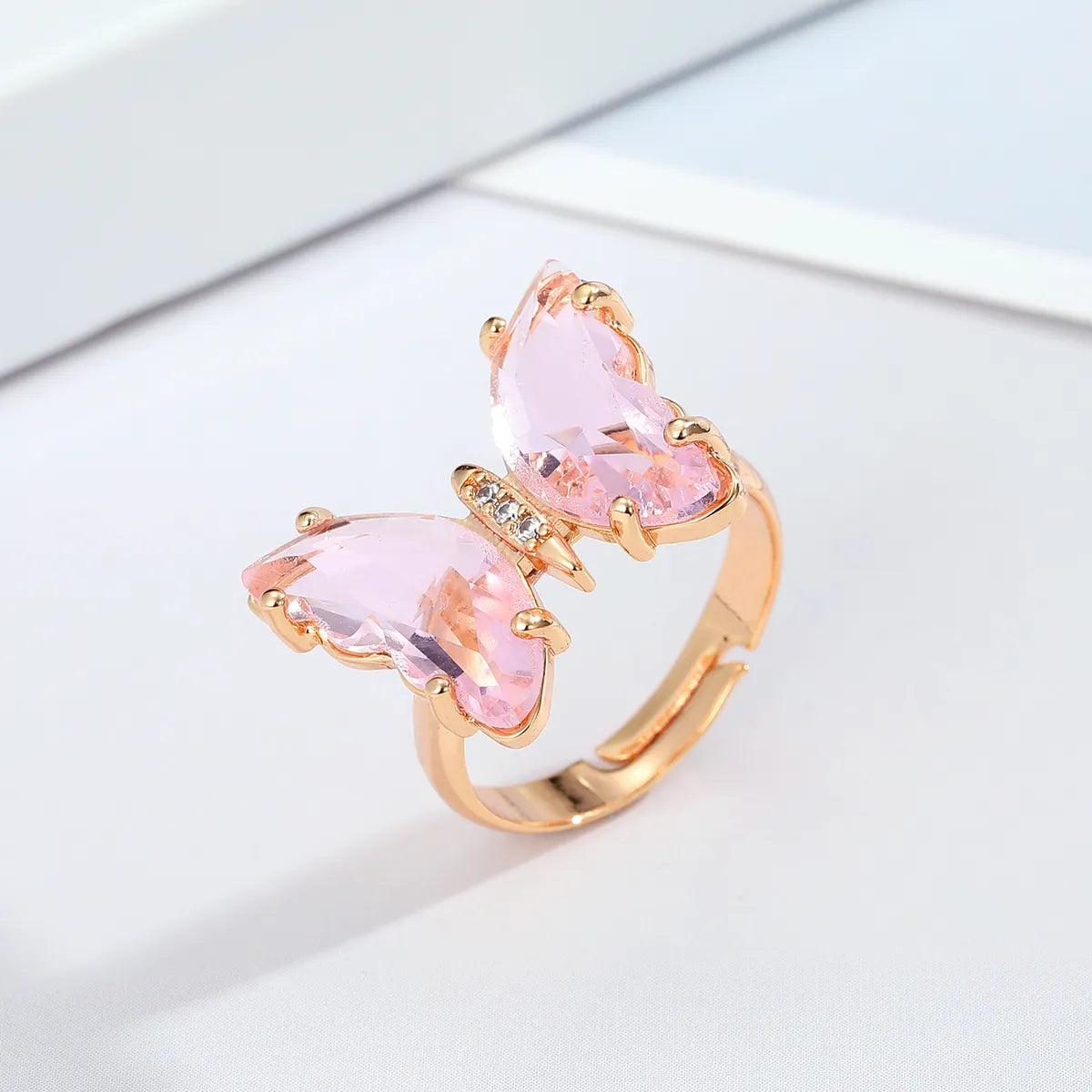 Wholesale Jewelry Retro Multicolor Butterfly Ring Nihaojewelry