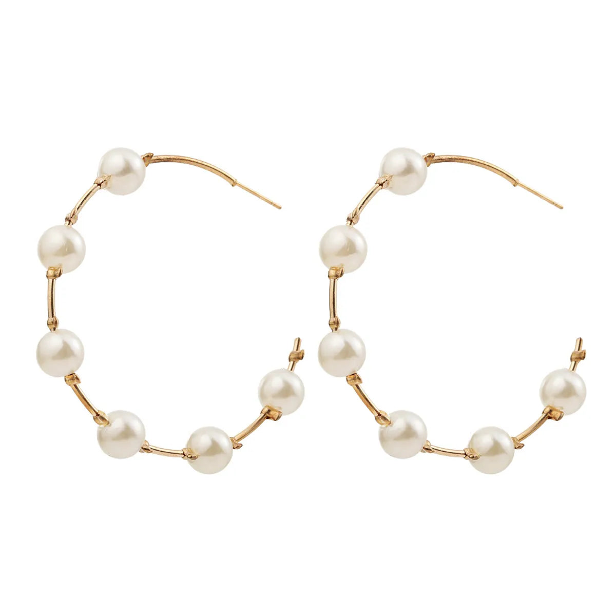 Wholesale Jewelry Retro Pearl C-Shaped Earrings Nihaojewelry