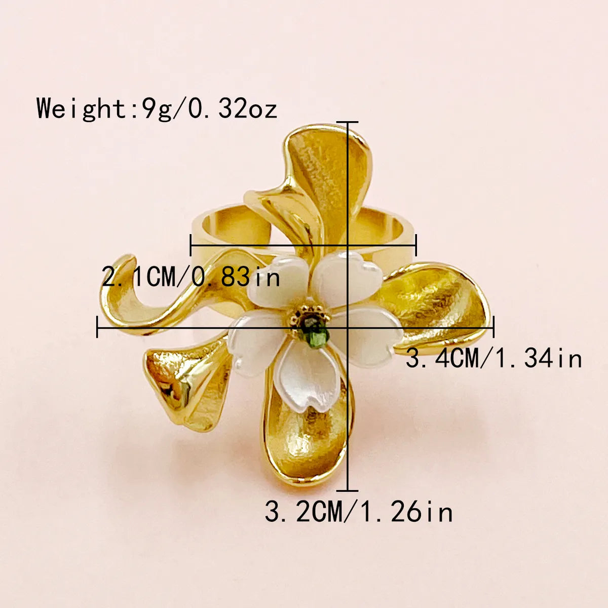 Wholesale Jewelry Retro Roman Style Streetwear Flower 304 Stainless Steel Turquoise 14K Gold Plated Plating Inlay Open Rings