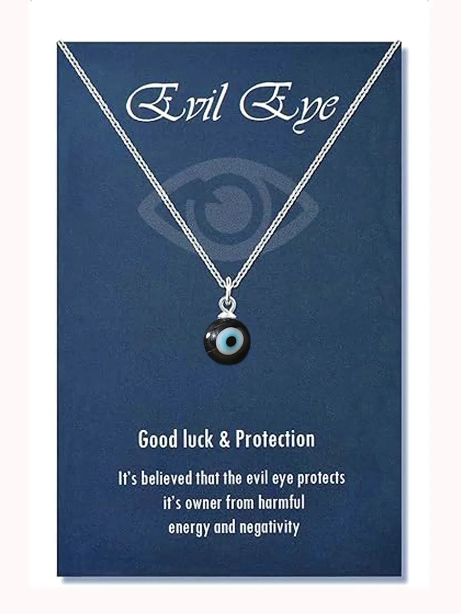 Wholesale Jewelry Retro Simple Style Devil'S Eye 304 Stainless Steel 18K Gold Plated Pendant Necklace