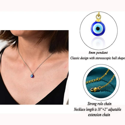 Wholesale Jewelry Retro Simple Style Devil'S Eye 304 Stainless Steel 18K Gold Plated Pendant Necklace