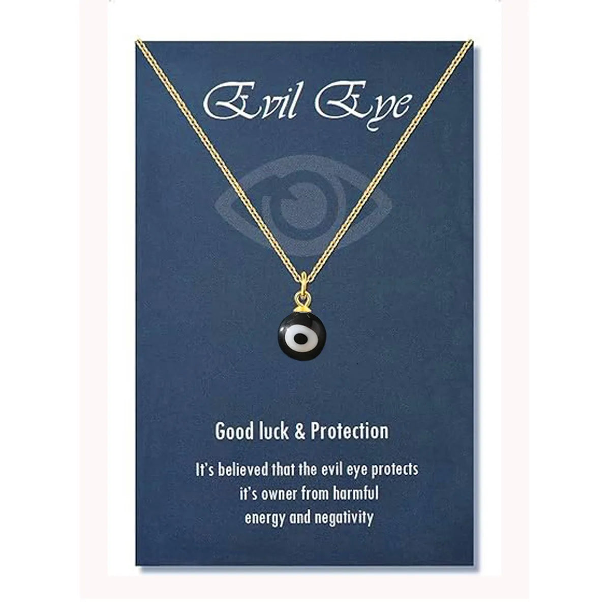 Wholesale Jewelry Retro Simple Style Devil'S Eye 304 Stainless Steel 18K Gold Plated Pendant Necklace