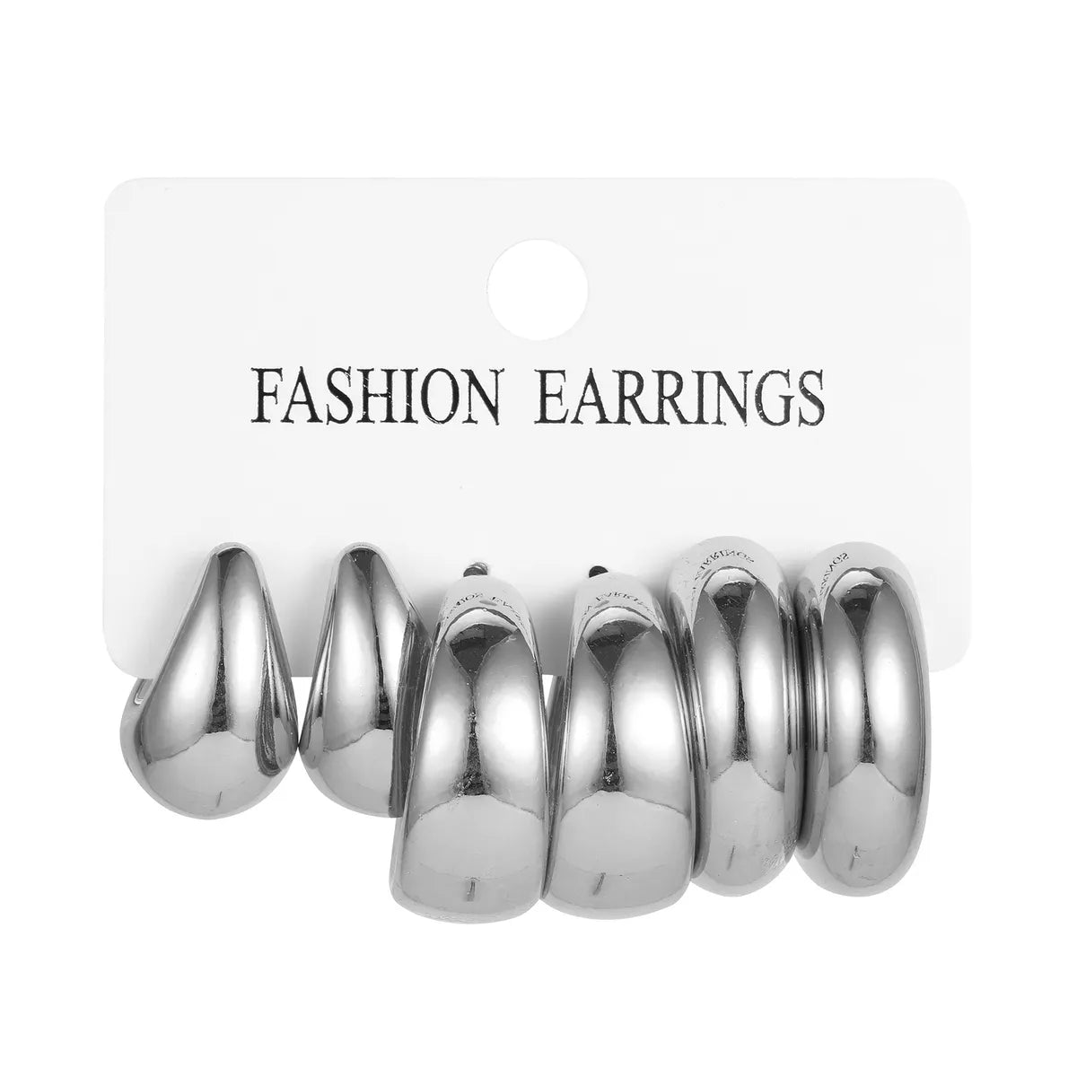 1 Set Retro Solid Color Plating Alloy Earrings