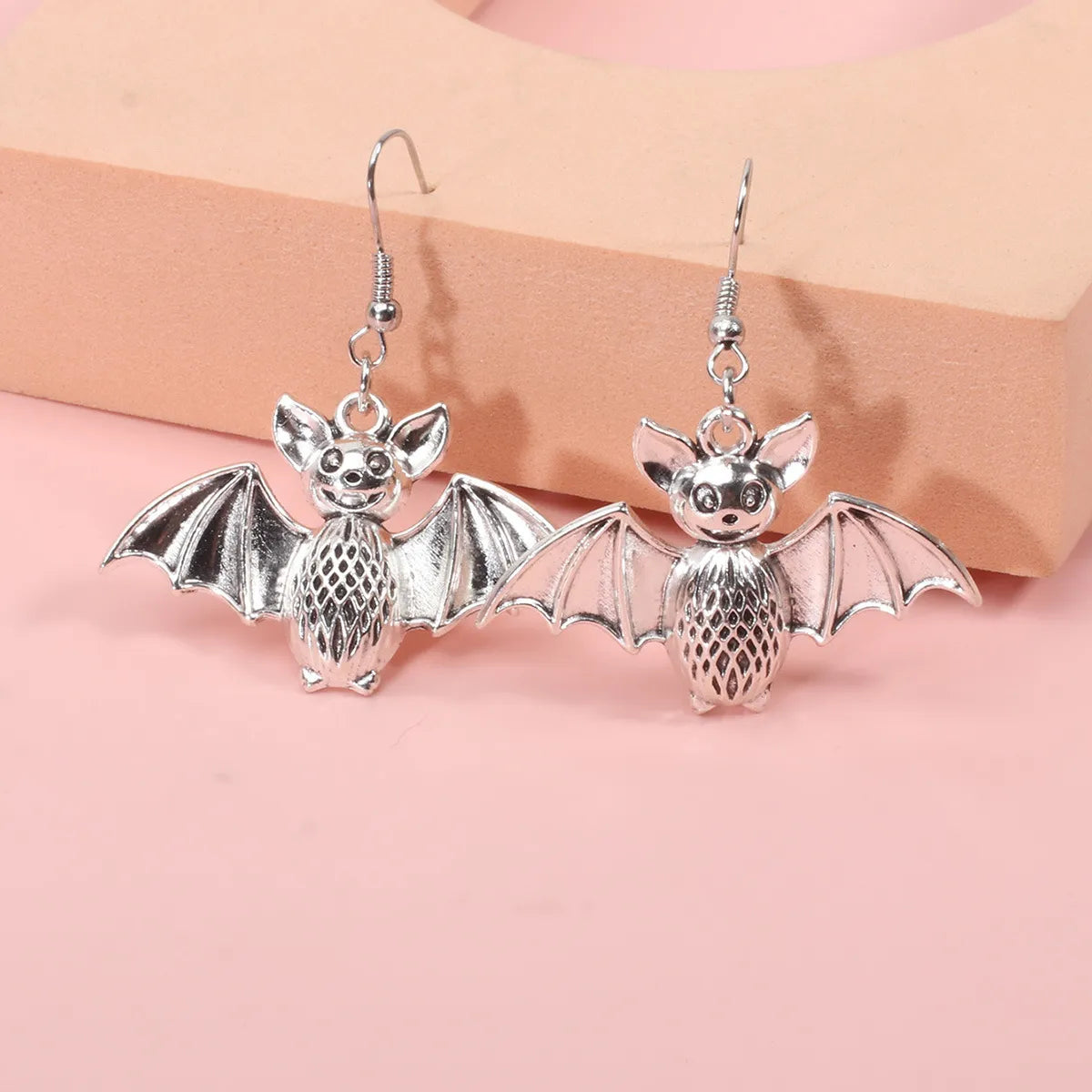 Wholesale Jewelry Retro Spider Spider Web Skull Alloy Plating Drop Earrings