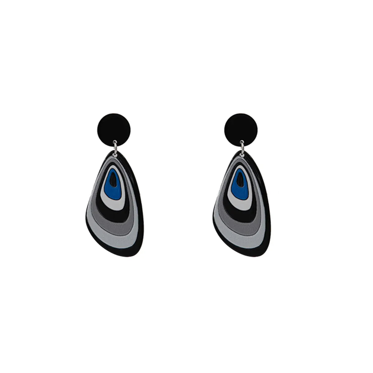 Wholesale Jewelry Retro Stripe Arylic Plating Drop Earrings