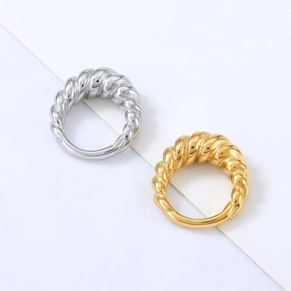 Wholesale Jewelry Retro Titanium Steel Casting Twist Ring Gooddiy