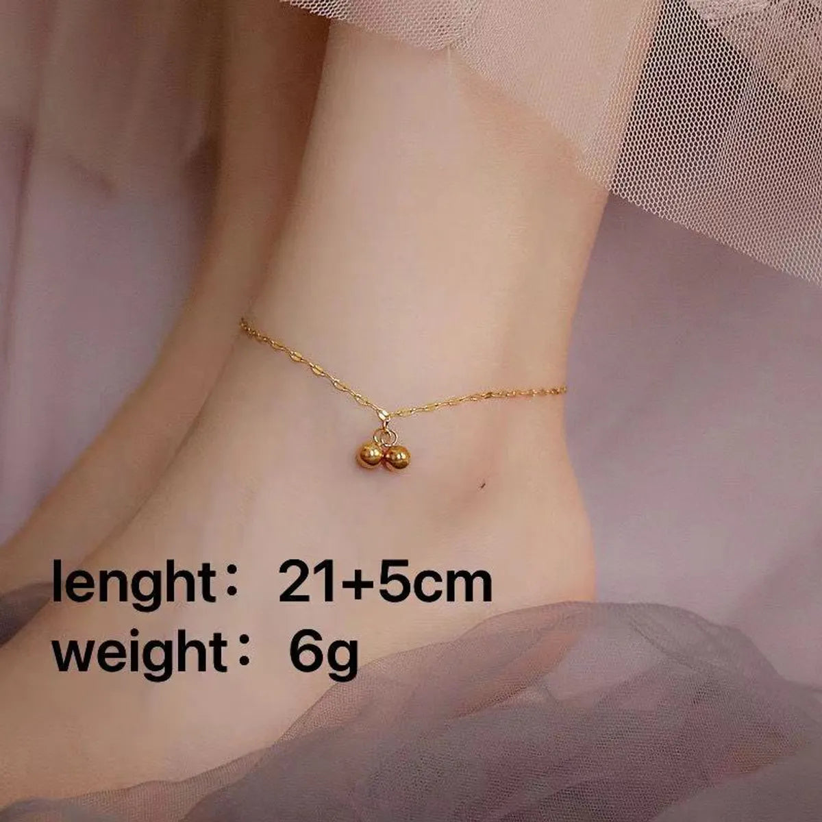 Wholesale Jewelry Roman Style Artistic British Style Bell Titanium Steel Bracelets Anklet