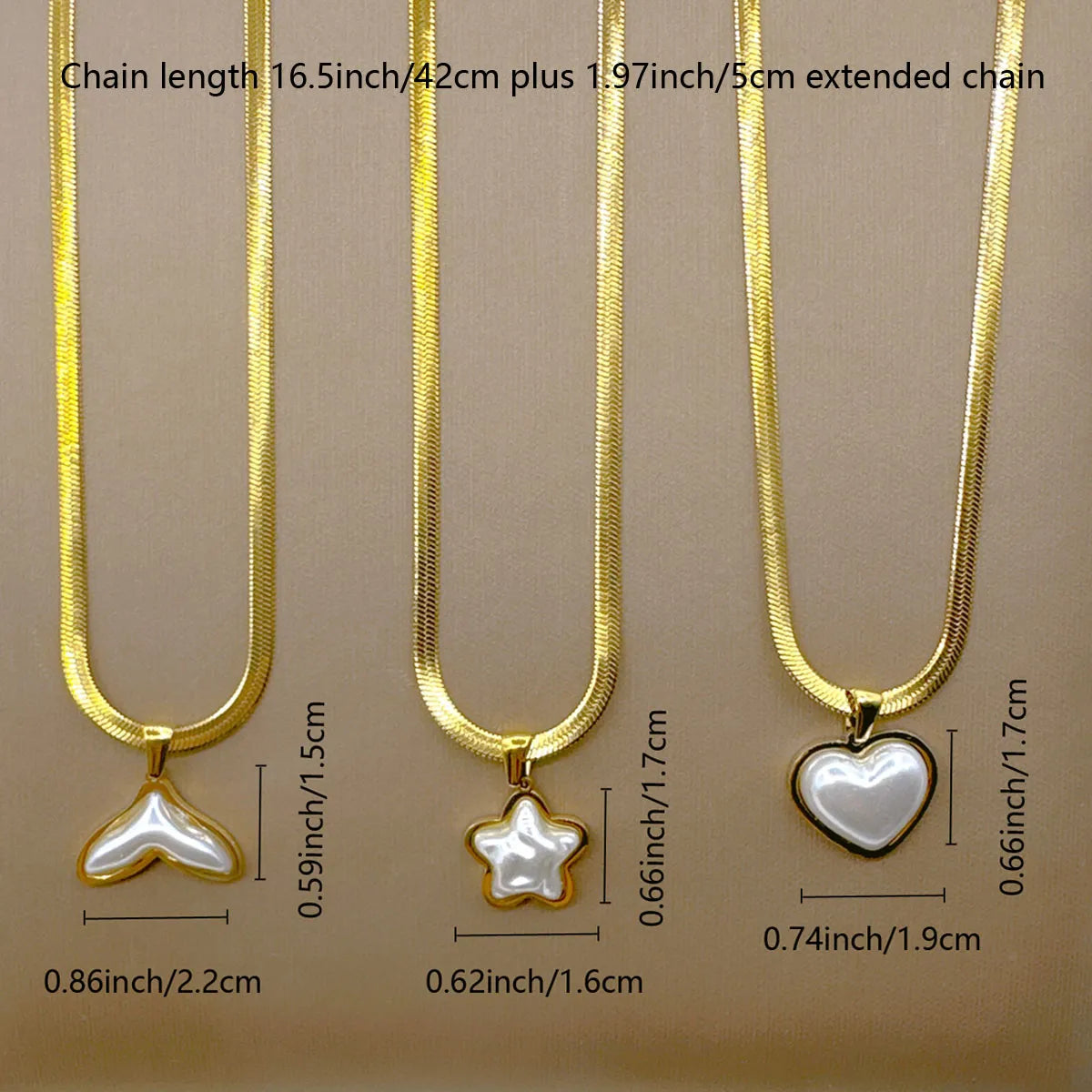 Wholesale Jewelry Romantic Beach Simple Style Star Moon Fish Tail 304 Stainless Steel Artificial Pearls Inlay Pendant Necklace