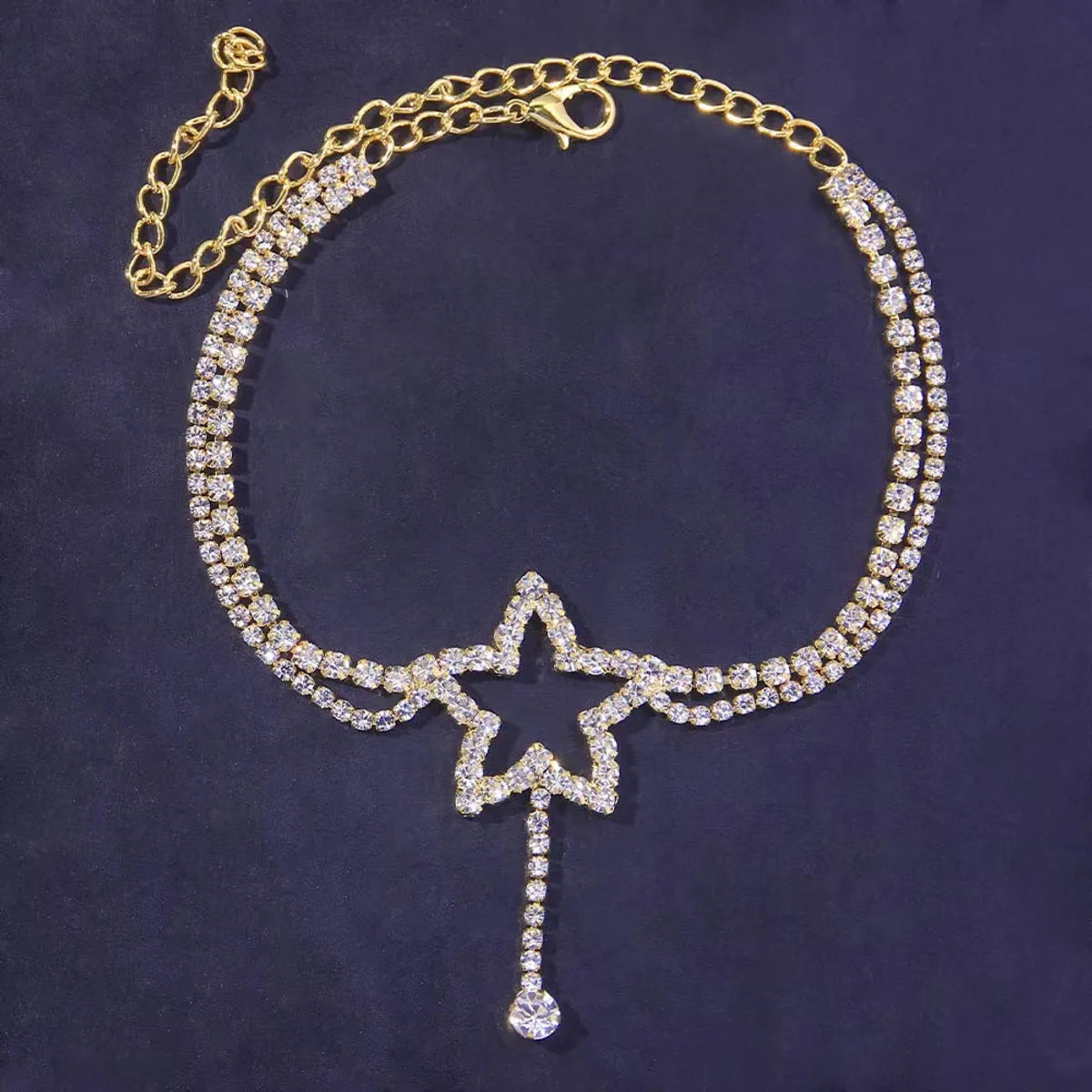 Wholesale Jewelry Sexy Star Alloy Rhinestones Anklet