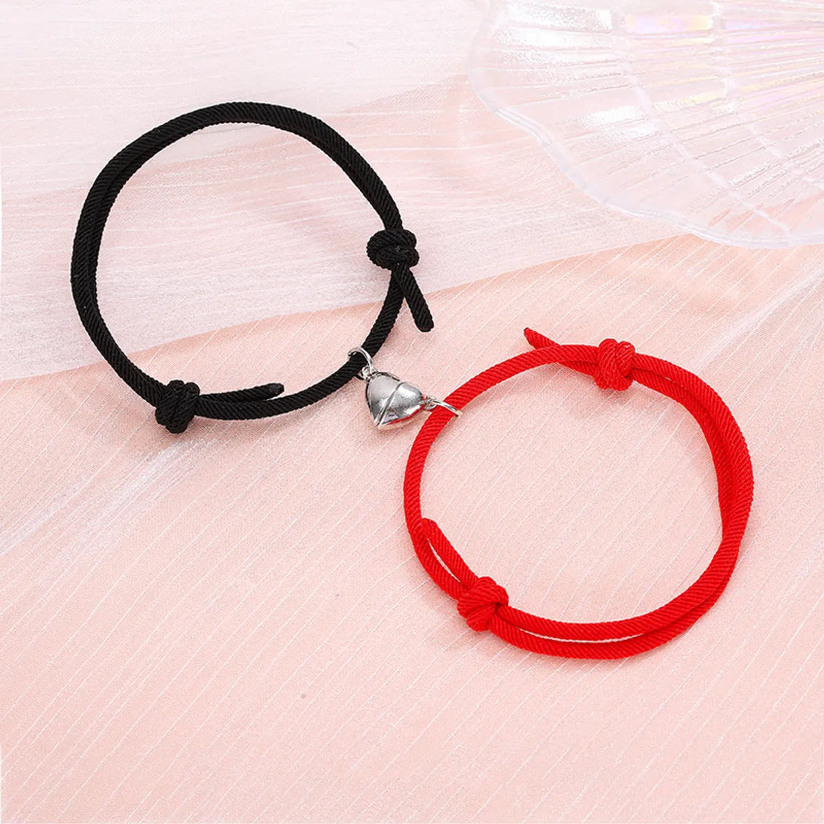 Simple Style Heart No Inlaid Couple Bracelets