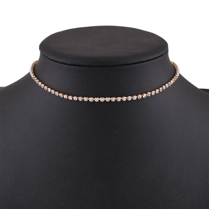 Wholesale Jewelry Simple Diamond Thin Necklace Nihaojewelry