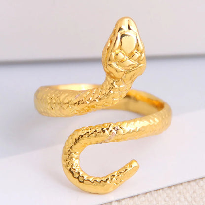 Wholesale Jewelry Simple Metal Auspicious Geometric Snake Open Ring Nihaojewelry