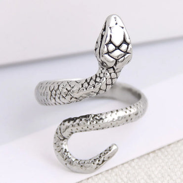 Wholesale Jewelry Simple Metal Auspicious Geometric Snake Open Ring Nihaojewelry