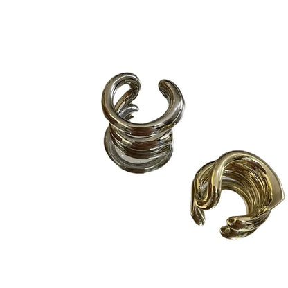 Wholesale Jewelry Simple Metal Double-layer Ear Clip Gooddiy