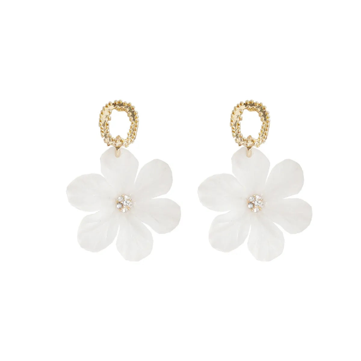 Wholesale Jewelry Simple Resin Flower Earrings Nihaojewelry