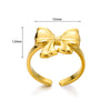 Wholesale Jewelry Simple Style Bow Knot 304 Stainless Steel Open Rings