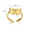 Wholesale Jewelry Simple Style Bow Knot 304 Stainless Steel Open Rings