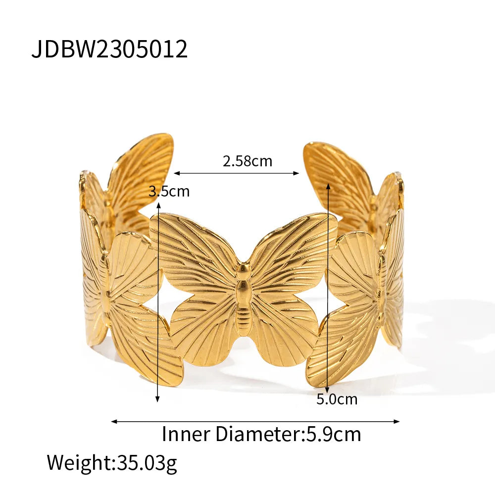 Wholesale Jewelry Simple Style Butterfly 304 Stainless Steel Jewelry Set