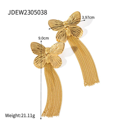 Wholesale Jewelry Simple Style Butterfly 304 Stainless Steel Jewelry Set