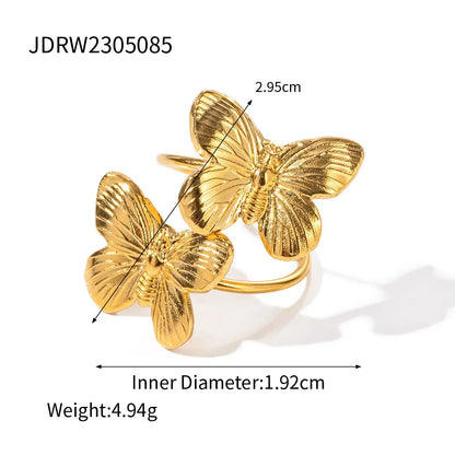 Wholesale Jewelry Simple Style Butterfly 304 Stainless Steel Jewelry Set