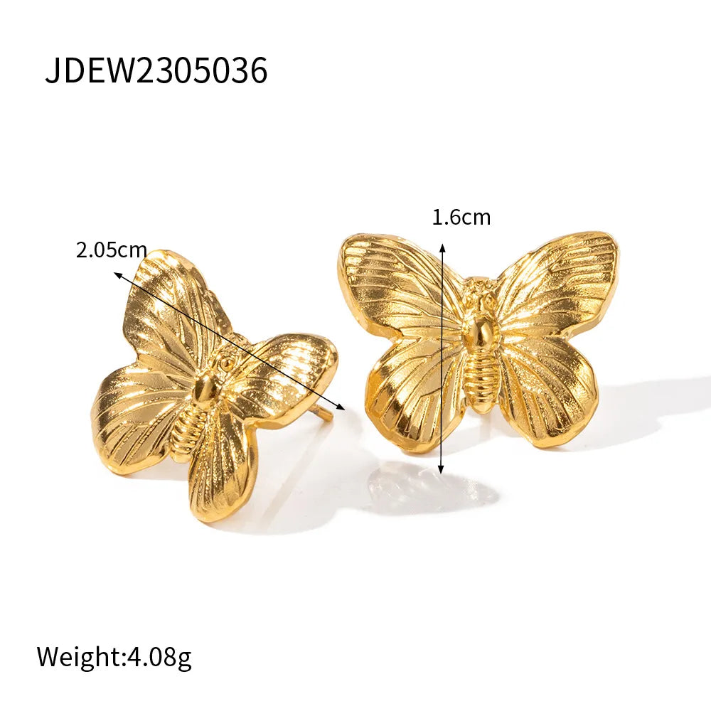 Wholesale Jewelry Simple Style Butterfly 304 Stainless Steel Jewelry Set