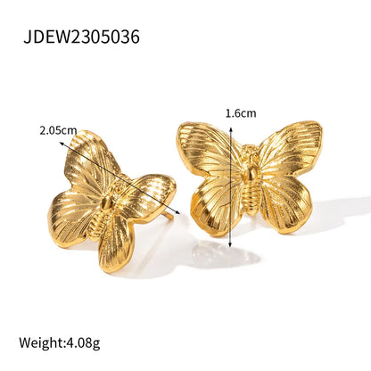 Wholesale Jewelry Simple Style Butterfly 304 Stainless Steel Jewelry Set