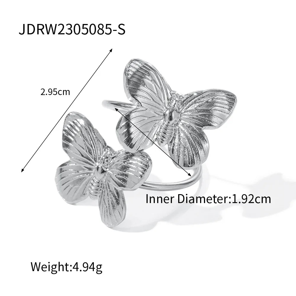 Wholesale Jewelry Simple Style Butterfly 304 Stainless Steel Jewelry Set