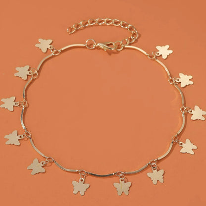 Wholesale Jewelry Simple Style Butterfly Alloy Anklet