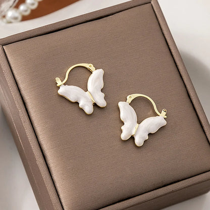 Wholesale Jewelry Simple Style Butterfly Alloy Drop Earrings