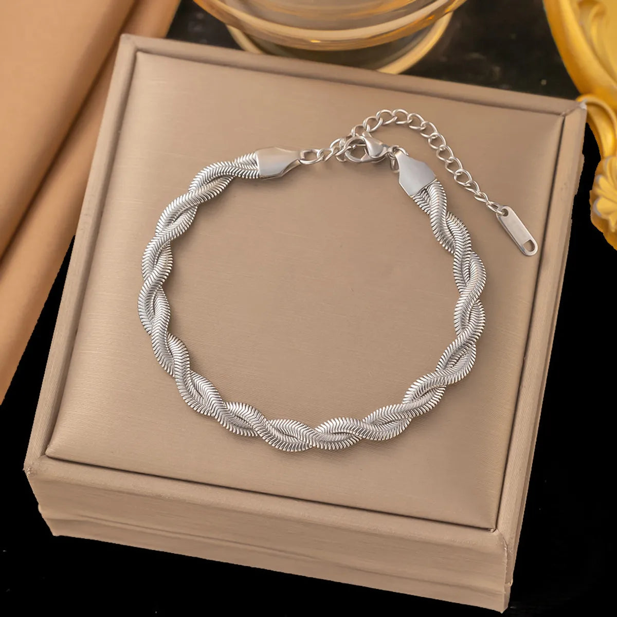 Wholesale Jewelry Simple Style Circle Solid Color Titanium Steel Jewelry Set