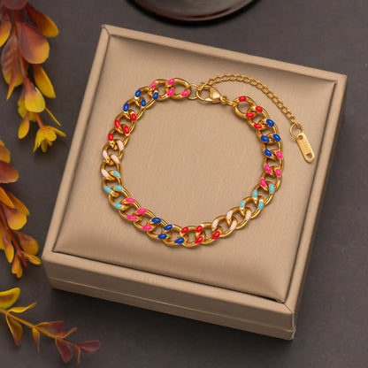 Wholesale Jewelry Simple Style Circle Solid Color Titanium Steel Jewelry Set