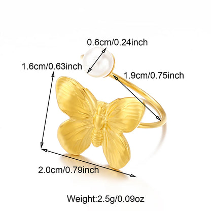 Wholesale Jewelry Simple Style Classic Style Bow Knot 304 Stainless Steel Zircon 18K Gold Plated Plating Inlay Rings