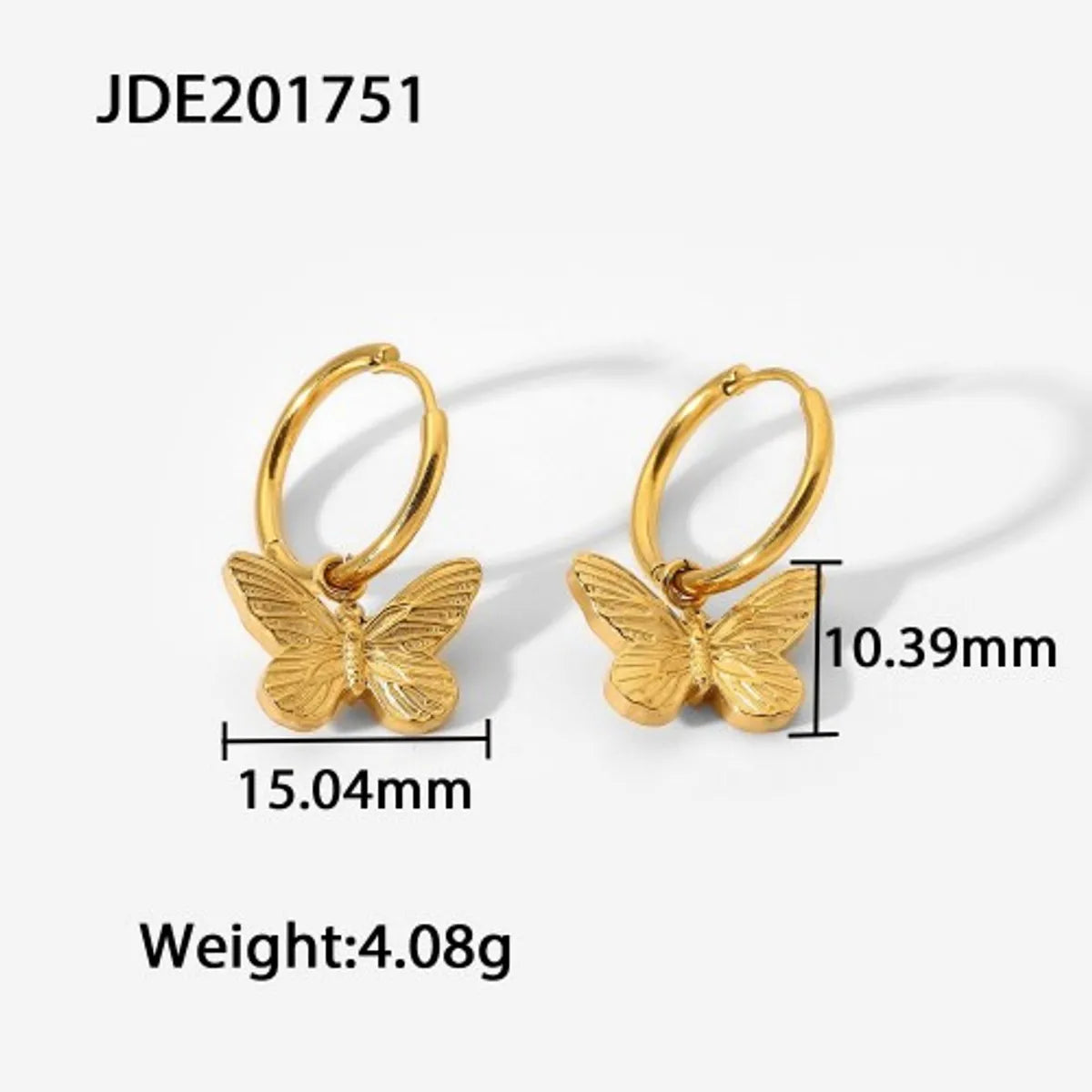 Wholesale Jewelry Simple Style Classic Style Butterfly 304 Stainless Steel Plating Rings Earrings Necklace