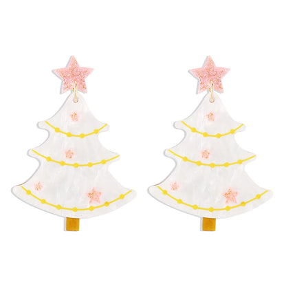 Wholesale Jewelry Simple Style Classic Style Christmas Tree Star Arylic Drop Earrings